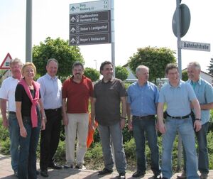 Einweihung der neuen Radwege- und Gastronomiebeschilderung